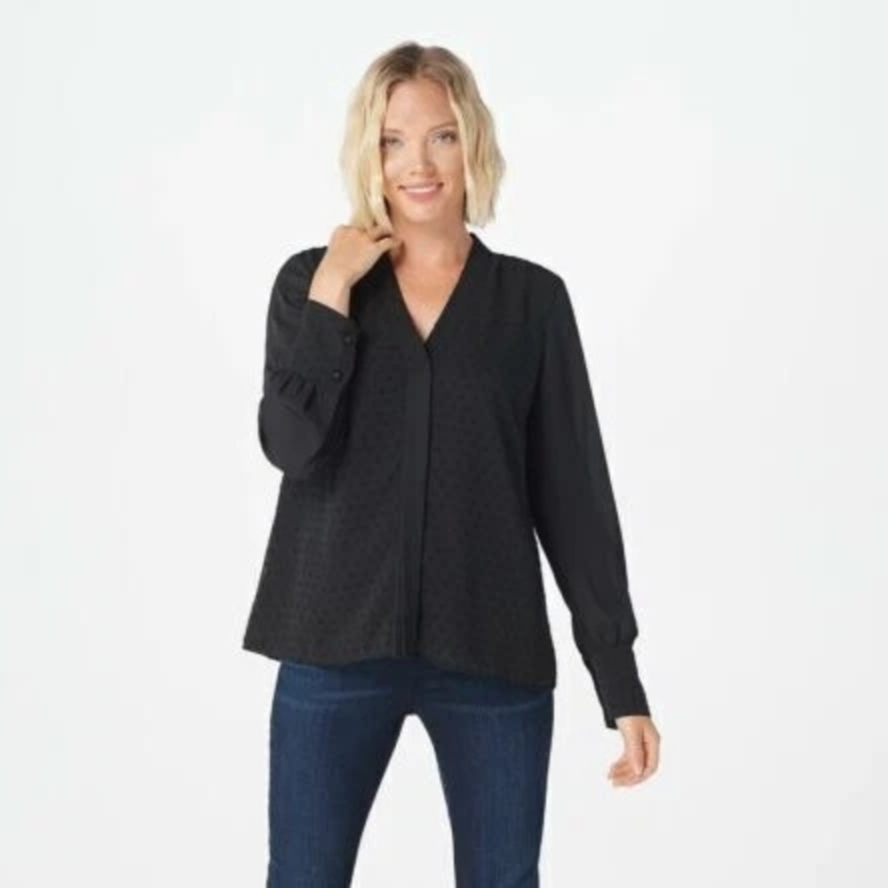 Laurie Felt Black Blouse